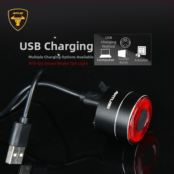 Inteligentna stražnja svjetiljka za bicikl s USB punjenjem, kompatibilna s planinskim i cestovnim biciklima za noćnu vožnju