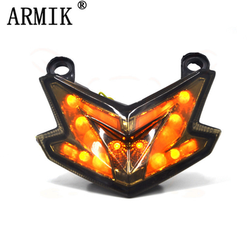 LED stražnje svjetlo za motocikl s integriranim pokazivačem smjera i svjetlom kočnice, DW-002, ABS, 12V, kompatibilno s Kawasaki Z800/Z125/ZX6R