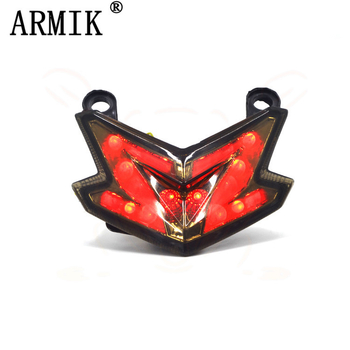 LED stražnje svjetlo za motocikl s integriranim pokazivačem smjera i svjetlom kočnice, DW-002, ABS, 12V, kompatibilno s Kawasaki Z800/Z125/ZX6R