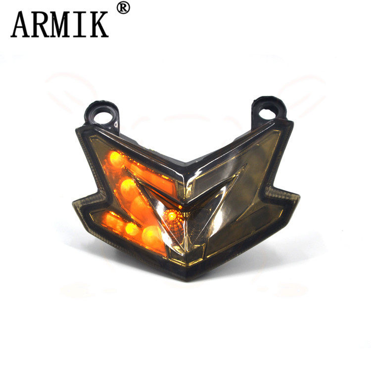 LED stražnje svjetlo za motocikl s integriranim pokazivačem smjera i svjetlom kočnice, DW-002, ABS, 12V, kompatibilno s Kawasaki Z800/Z125/ZX6R