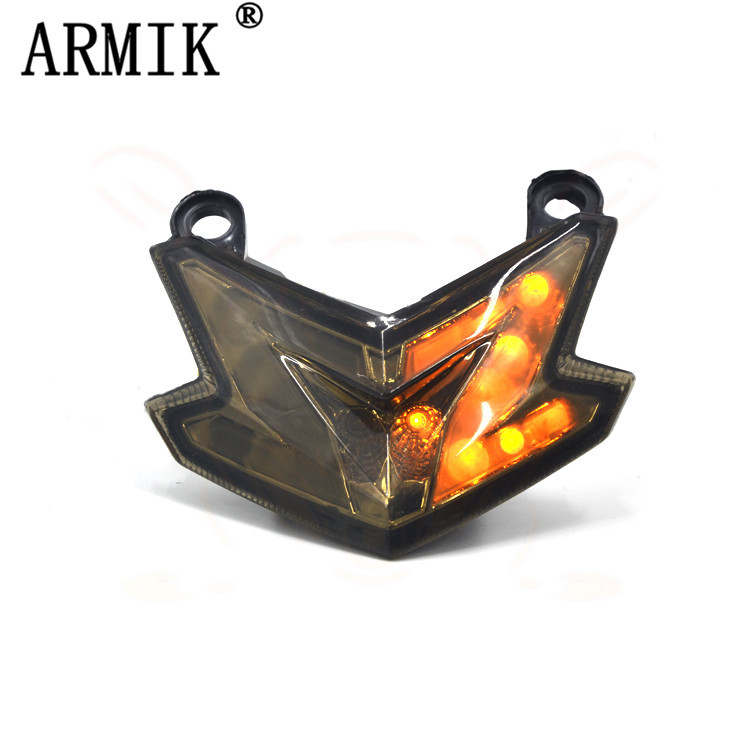 LED stražnje svjetlo za motocikl s integriranim pokazivačem smjera i svjetlom kočnice, DW-002, ABS, 12V, kompatibilno s Kawasaki Z800/Z125/ZX6R
