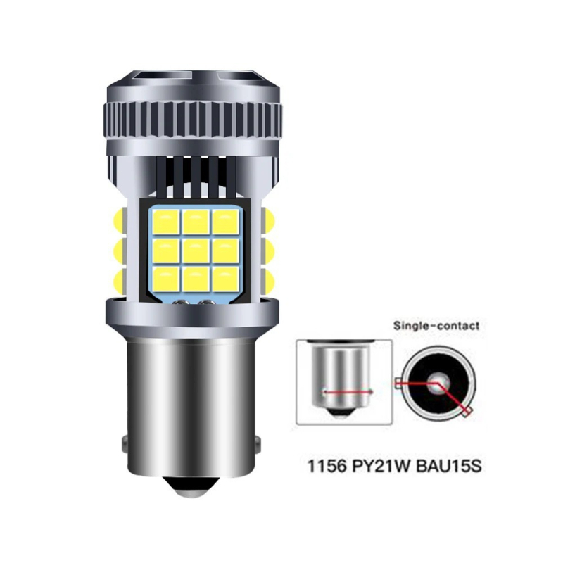 T20 auto LED pokazivač smjera sa ventilatorom, 3030-36 SMD, 28W, 12–24V, 6000K