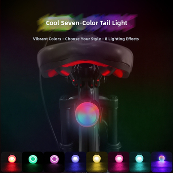 Dviračio stabdžių galinis žibintas su išmaniu vibracijos jutikliu, skirtas naktiniam važiavimui, didelis ryškumas, atsparus vandeniui, ilgas baterijos veikimo laikas