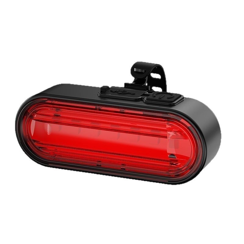 Dviračio galinės lempos su Micro-USB įkrovimu, COB LED, greitas diržinis montavimas, atsparus vandeniui, 200 mAh baterija, naktiniam važiavimui
