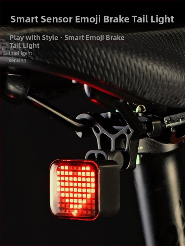Dviračio užpakalinė lemputė su išmaniu jutikliu ir stabdymo funkcija, prekės ženklas MJR, neimportuota, be pritaikymo, be privačios etiketės