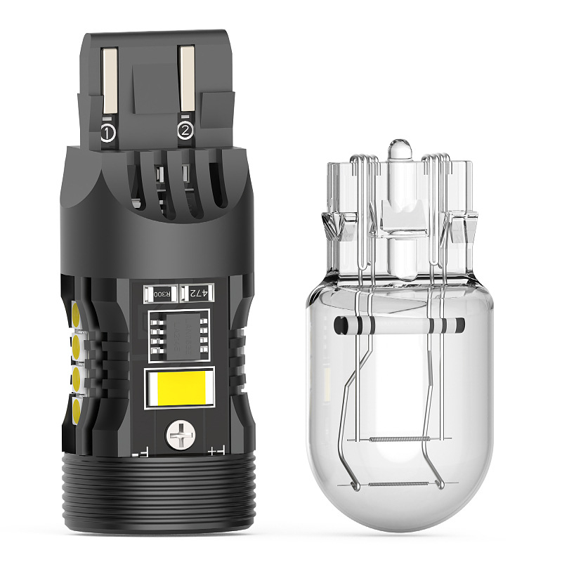 LED svjetla za auto T20 7443/7440 s dekodiranjem protiv treperenja, 25W, 10-18V, 3570 LED, kompatibilno s T20-1156