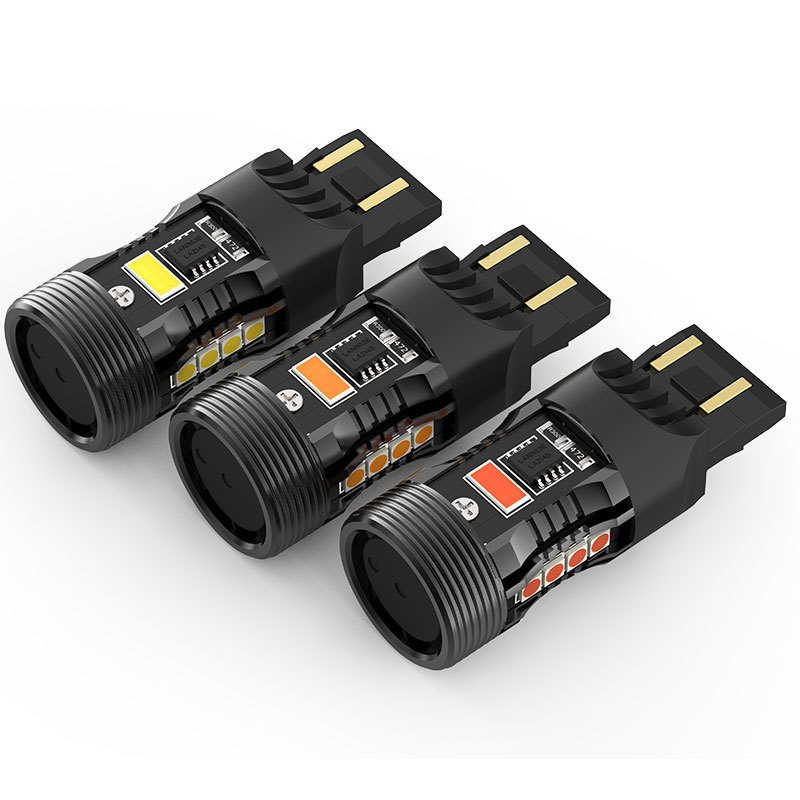 LED svjetla za auto T20 7443/7440 s dekodiranjem protiv treperenja, 25W, 10-18V, 3570 LED, kompatibilno s T20-1156