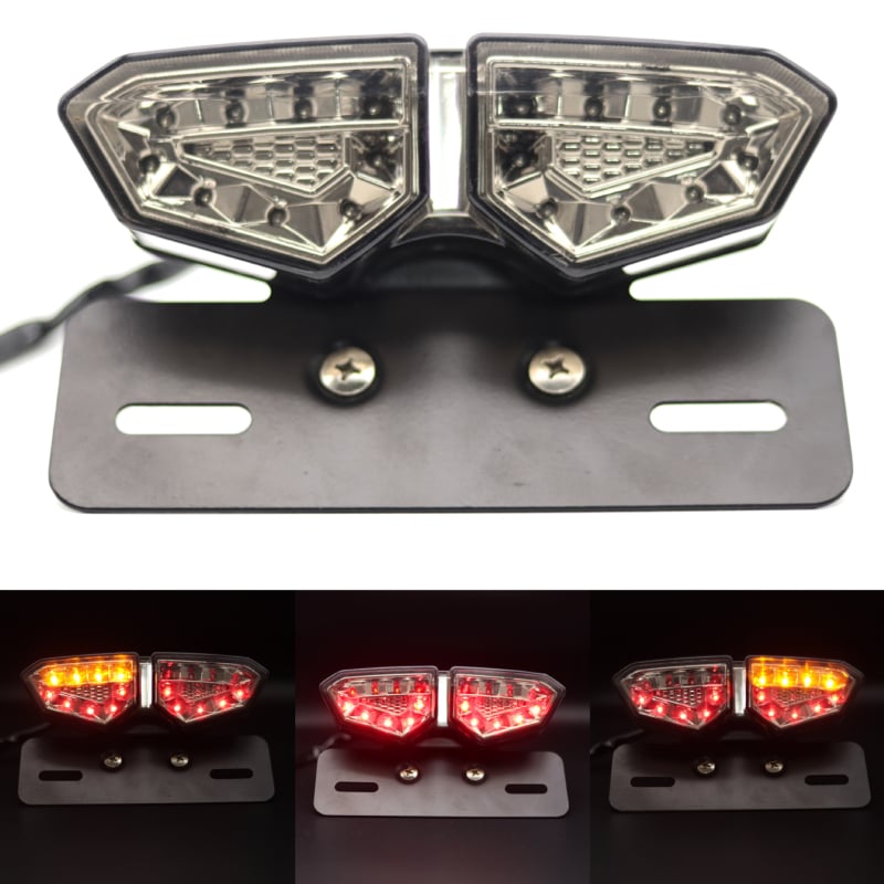 LED motorkerékpár hátsó lámpa – Rayban-007, 12V univerzális, 10W, 2A, hosszú élettartam