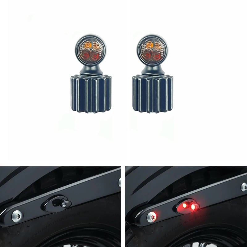 Mini 3-in-1 motorkerékpár jelzőfény LED-del, 12V, 0,5W, élettartam 30000h, modell QYQ-5001