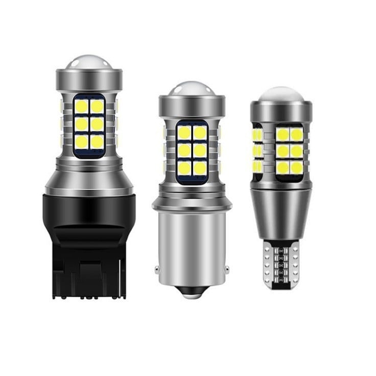 Autó LED féklámpa T15 3030, 27SMD, dekódolás, Canbus kompatibilis, 12V, 5W, univerzális