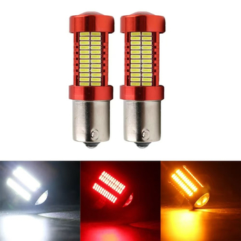 Lampă LED pentru semnal de direcție și frână pentru automobil – bază 1157/1156, LED 4014 106SMD, 12V, 7000-8000K, carcasă din aluminiu