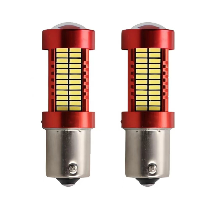 Lampă LED pentru semnal de direcție și frână pentru automobil – bază 1157/1156, LED 4014 106SMD, 12V, 7000-8000K, carcasă din aluminiu