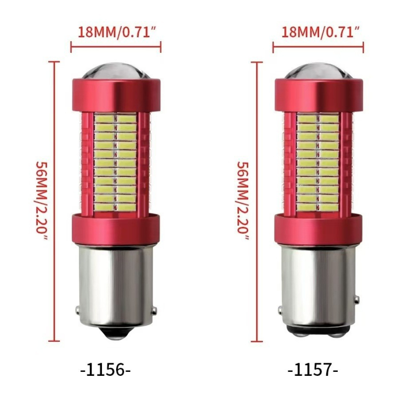 Lampă LED pentru semnal de direcție și frână pentru automobil – bază 1157/1156, LED 4014 106SMD, 12V, 7000-8000K, carcasă din aluminiu