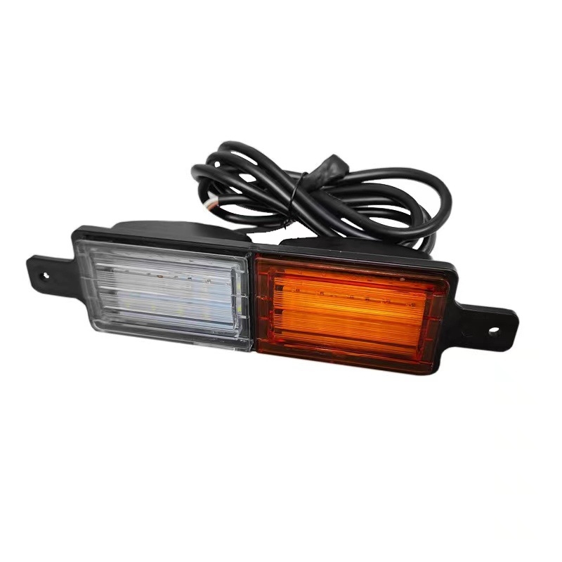 LED stražnja svjetla za pickup, kombi i RV – bijelo kućište, dvobojno žuto