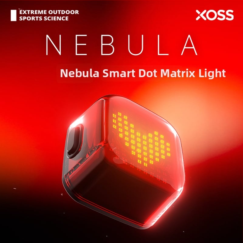 XOSS Walker užpakalinis žibintas dviračiams su DOT-MATRIX LED, stabdžio įjungimo įspėjimas, tinkamas kelių ir kalnų dviračiams, naktiniam važiavimui