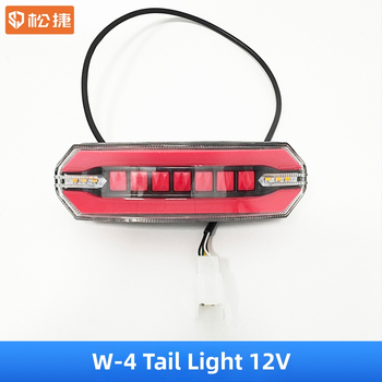 W-4 elektromos autóhoz tartozó hátsó lámpa – 12V LED hátsó lámpa féklámpával, indexeléssel és futófénnyel, Songjie
