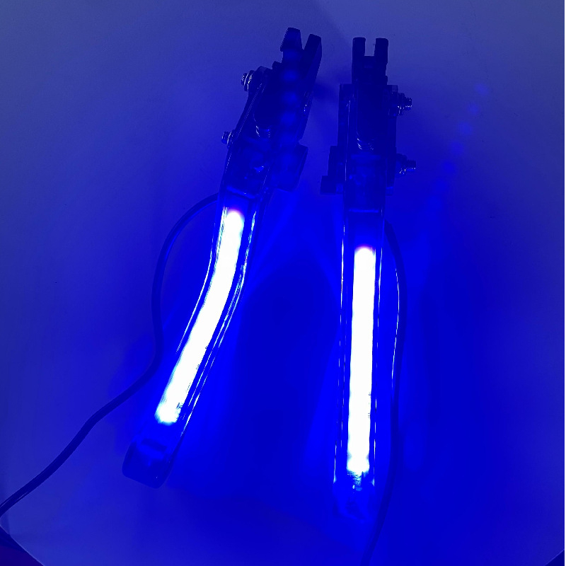 Ručka kočnice za motocikl CNC obrađena, podesiva, s dodatkom za pokazivače smjera (FACOK SCSB_23, univerzalno za motocikle)