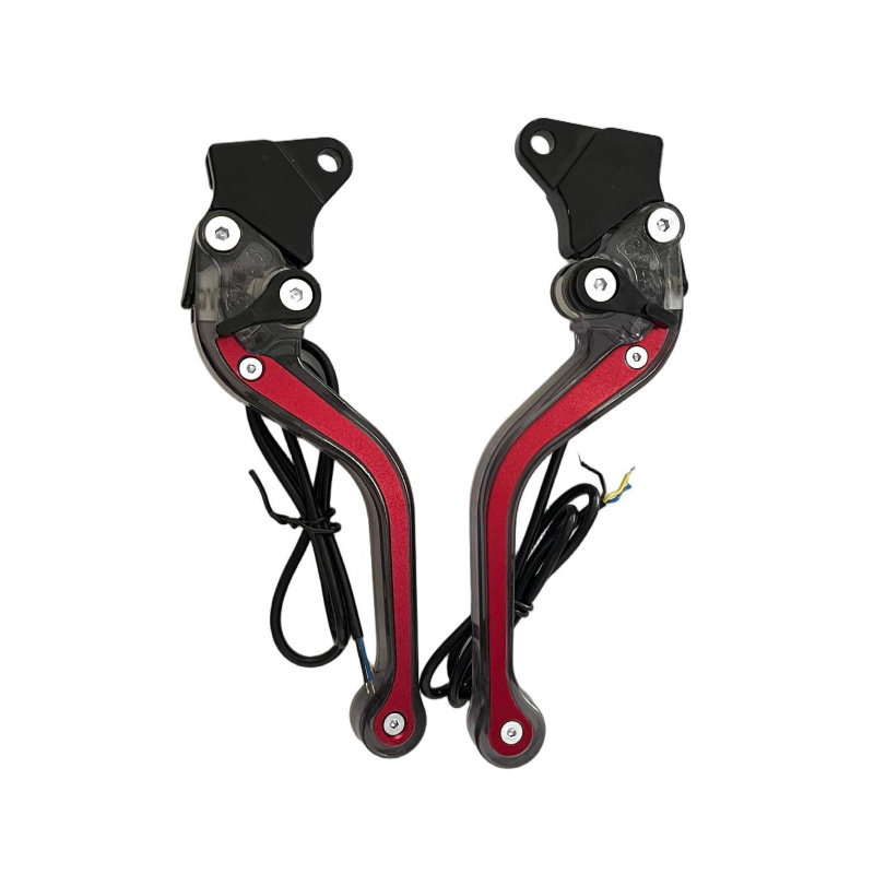 Ručka kočnice za motocikl CNC obrađena, podesiva, s dodatkom za pokazivače smjera (FACOK SCSB_23, univerzalno za motocikle)