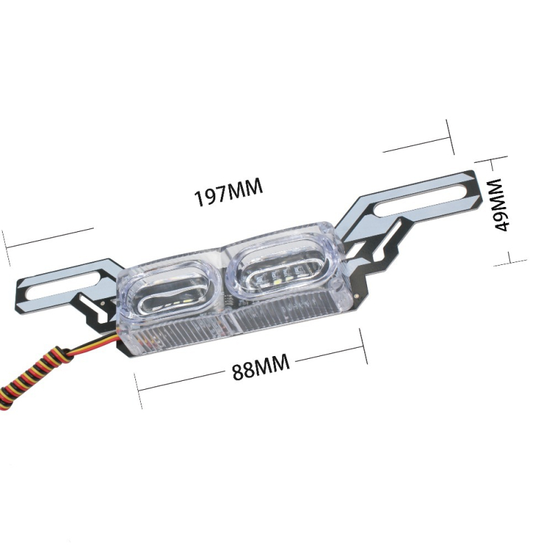 Far LED pentru motocicletă electrică cu semnalizare intermitentă și lumină de frână, carcasă din aluminiu, IP68, 40W, 12-80V, CREE LED