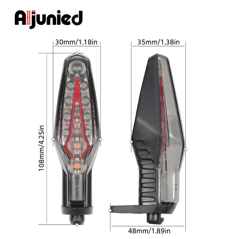 LED pokazivač smjera za BMW S1000RR / R1250GS – model M21, 12V, BS/PC; Snaga: pokazivač 1W, vozačko svjetlo 0.24W, kočnica 1.68W; primjeni modeli: F900GS, R1300GS, S1000RR, S1000XR, R1250GS ADV