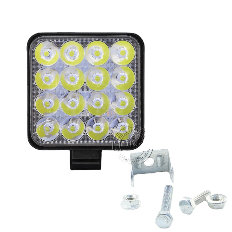 Automobilska LED radna svjetiljka, 48W, kvadratna, 16 LED, aluminijsko kućište, 12-24V, za off-road i kamione