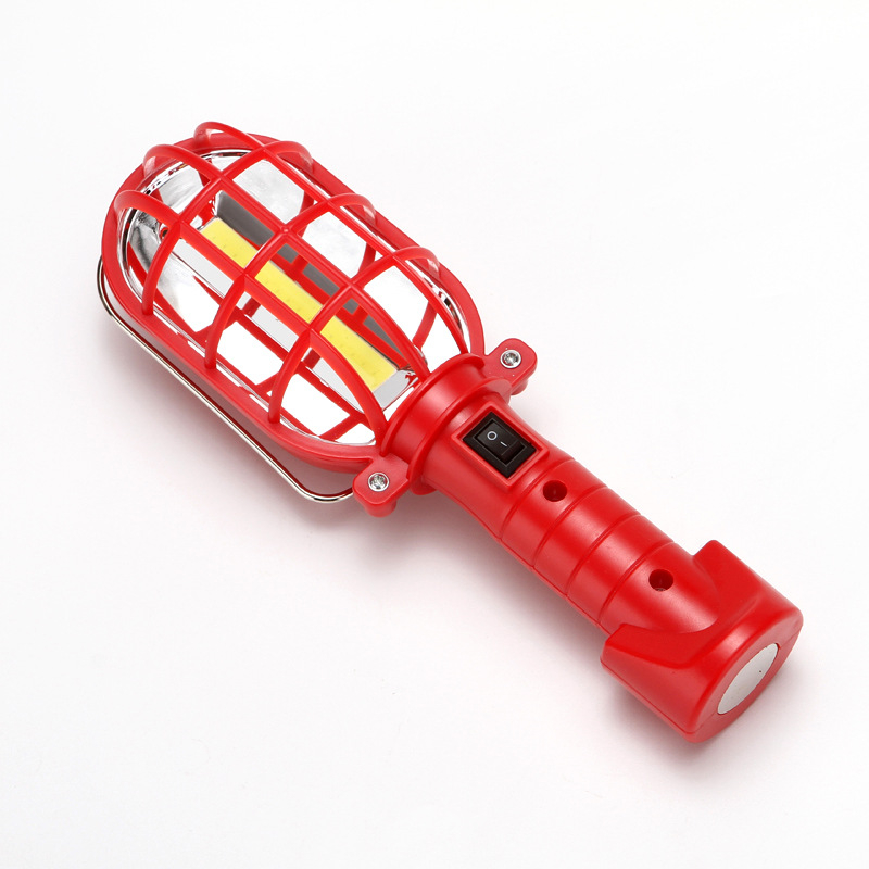 Lampă LED pentru camping cu grilă, portabilă, alimentată cu baterie, 3W, multifuncțional