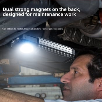 Преносимо COB LED работно осветление и къмпинг фенерче — 4000mAh, 4,5 ч заряд, 266 g, CE сертифициран