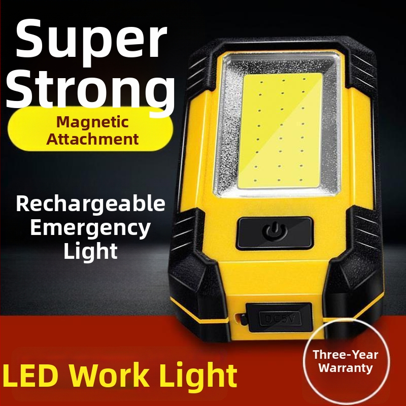 LED COB pracovné svetlo s nabíjaním USB, 10W, 3.7V, 4000mAh