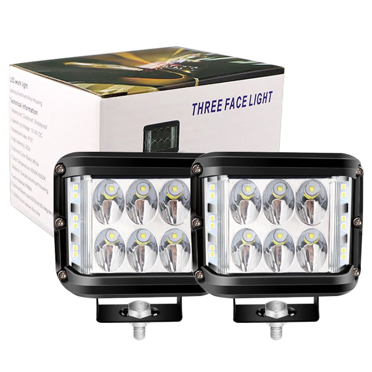 Lumină de lucru LED, iluminare pe trei fețe, 36W, 12V, 4800 lm, 6000K