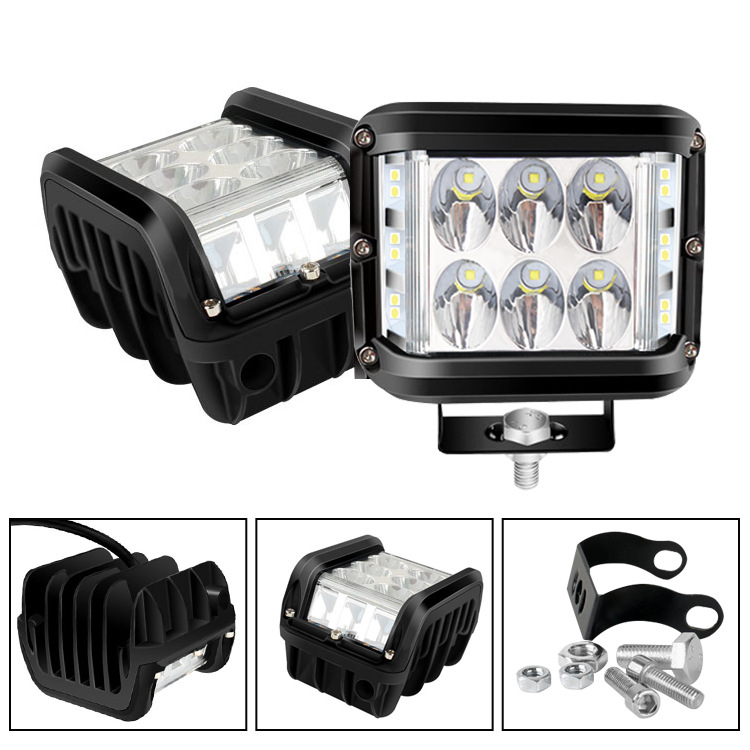 Lumină de lucru LED, iluminare pe trei fețe, 36W, 12V, 4800 lm, 6000K