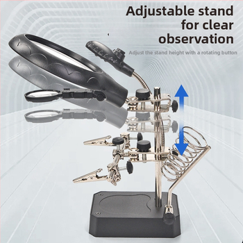 Λαμπτήρας LED με μεγεθυντικό φακό για επισκευές πλακετών, περιστροφή 360°, εξοικονόμηση ενέργειας