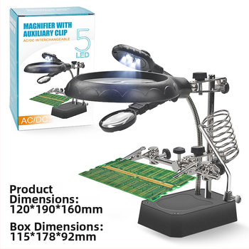Λαμπτήρας LED με μεγεθυντικό φακό για επισκευές πλακετών, περιστροφή 360°, εξοικονόμηση ενέργειας