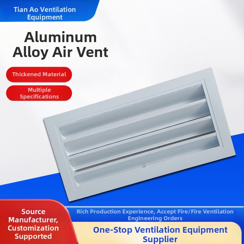 Alumiiniumisulamist lamellidega õhuväljavool, ühekihiline, tagasõidukanal filtriga, avatud kontrollport, õhu sisend välisseinal, veekindel