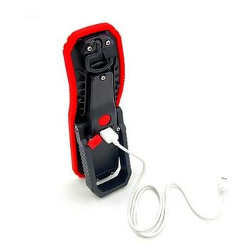 COB работна лампа с кука – 60W зареждане, LED, 2600mAh батерия, телескопично увеличение, въртене на 360°