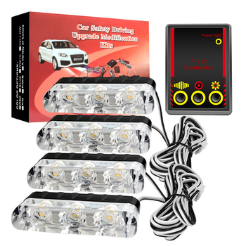 Автомобилно мигащо светло с клип, 12 LED, модел 9103-4, 12 V, 27 W, 1200 lm