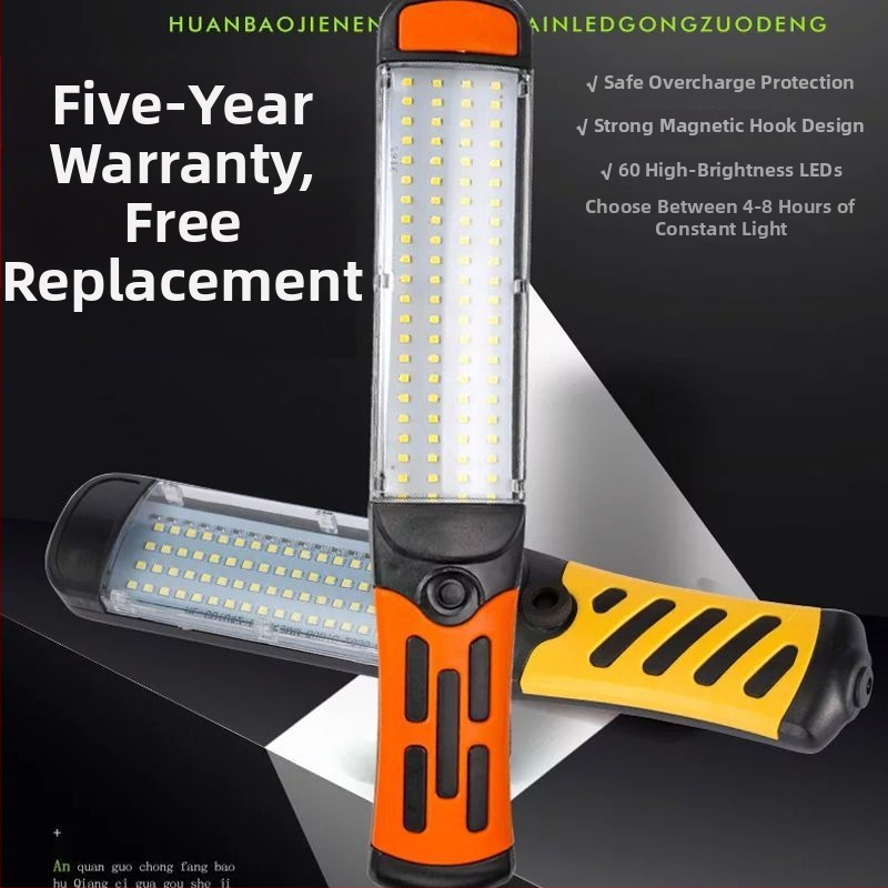 Rokas vadāms uzlādējams darba gaismas lukturis auto remontam ar kabeli – LED, 100W, 5000 lm, IP65, 3.7V