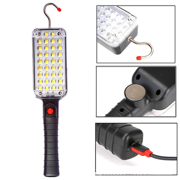 Lampă de lucru LED portabilă pentru autoturisme cu COB, ultra-lumină, cârlig magnetic, 30W, încărcare directă, încărcător inclus, iluminare multifuncțională pentru întreținerea auto