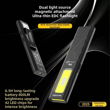 Ručná baterka s magnetickou základňou, 3W LED, životnosť LED 99999 h, vodotesná