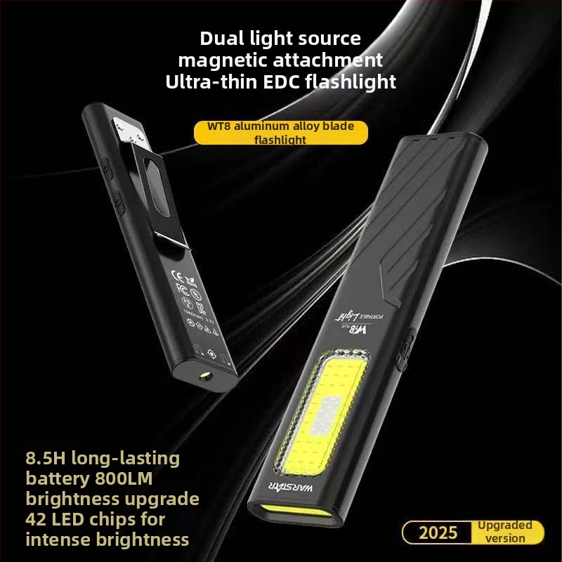 Ručná baterka s magnetickou základňou, 3W LED, životnosť LED 99999 h, vodotesná