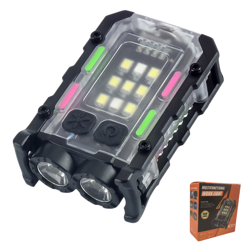 Lampa portabilă magnetică pentru reparații, cu avertizare intermitentă, LED compact pentru situații de urgență în aer liber; 5W LED • baterie 400 mAh • rotație la 360° • acționare manuală • încărcător inclus