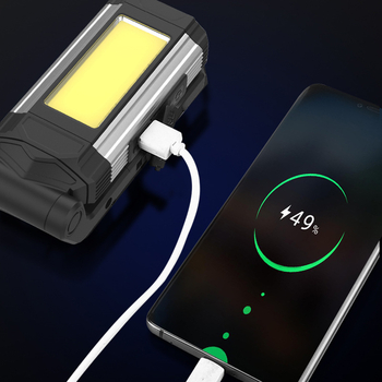 LED radna svjetiljka za auto s COB, XPE i crvenim LED-om, sklopivi kuka i magnet, 2800 mAh baterija, punjenje, 360° rotacija, višenamjenska