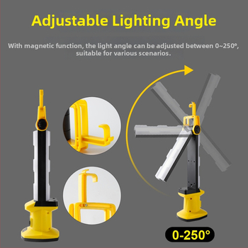 Работна лампа за автомобили – сгъваща се магнитна LED лампа за ремонт ( Ks-5075b; 3.7V; 2A; 1700 lm; 10000 h )
