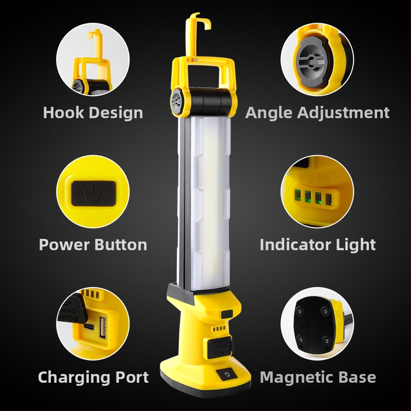 Работна лампа за автомобили – сгъваща се магнитна LED лампа за ремонт ( Ks-5075b; 3.7V; 2A; 1700 lm; 10000 h )