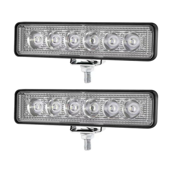 LED radna svjetiljka za off-road vozilo, 18W, 12V, 6 LED, jednoredna, s lećom