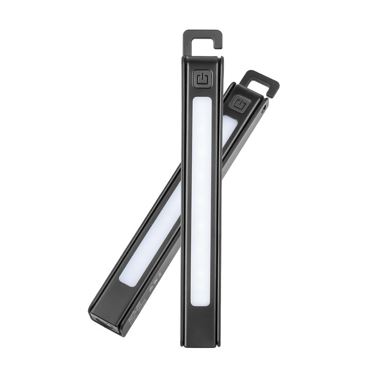 Mágneses összecsukható munka lámpa újratölthető LED-del, 3W, beépített Li-ion akkumulátor, többfunkciós vonalzó, kültéri használatra