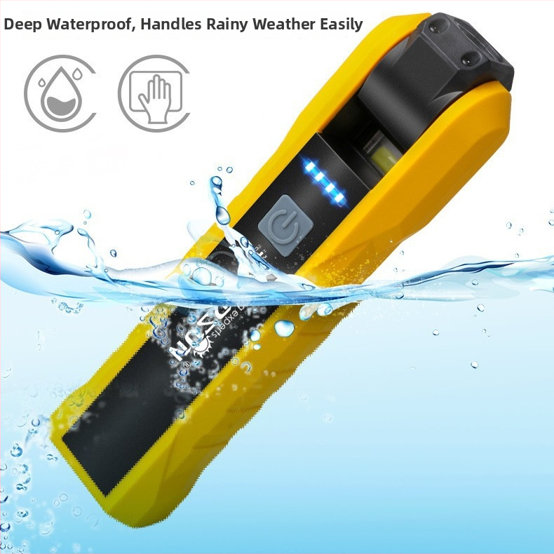 LED darbo šviesa su stipriu magnetu, paslėptas kabliukas, 2000mAh baterija, 3W galia, 360° sukimasis