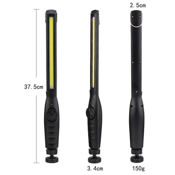 COB svjetlo za popravak automobila s magnetskim kukom, prilagodljiv kut, USB punjenje, LED 10W, 2600mAh