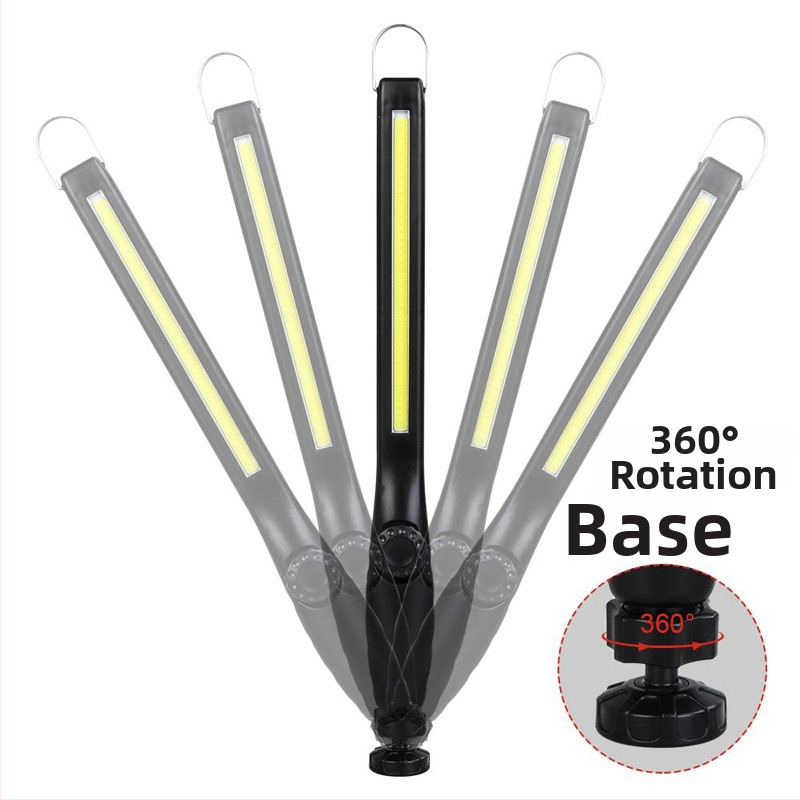 COB svjetlo za popravak automobila s magnetskim kukom, prilagodljiv kut, USB punjenje, LED 10W, 2600mAh