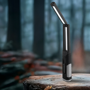 Kézi hajtású munkalámpa, mágneses rögzítés, LED, 1200mAh, 500 m+ fényhatótávolság