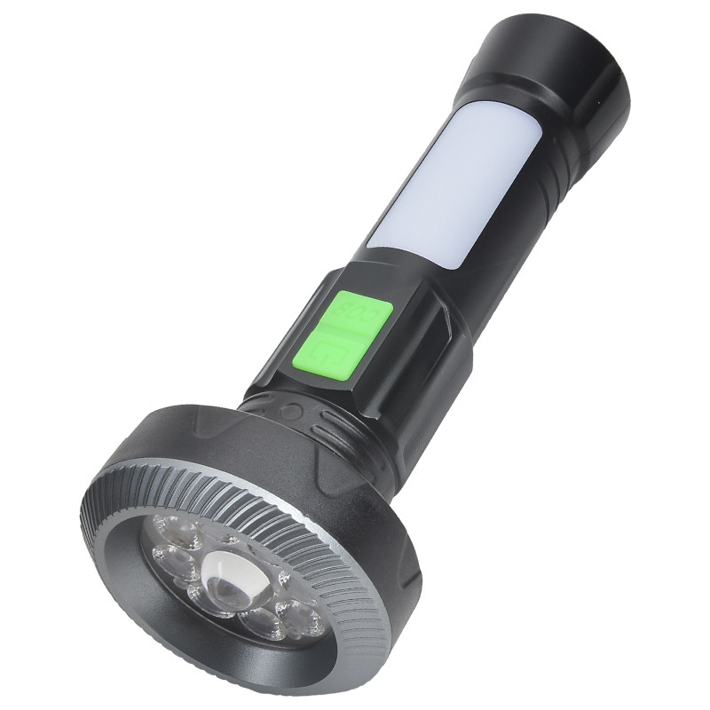 JB-8+1 kézi zseblámpa, 360° fényszóró, 5000 lm max, IP65 vízálló, 3.7V 1200mAh 18650, 10W